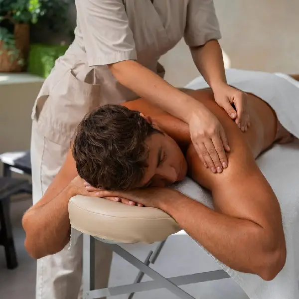 Massage therapy room